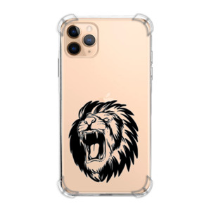 Casing HP kepala singa ilustrasi hitam