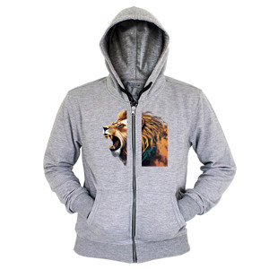 Hoodie Zipper Lion face - Singa alam liar 10