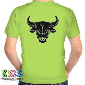 Kaos kepala banteng marah hitam