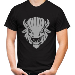 Kaos kepala bison putih