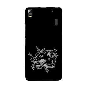 serigala ilustrasi berbahaya putih Casing HP