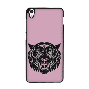 Wajah harimau marah hitam Casing HP