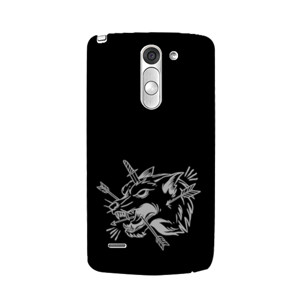 serigala ilustrasi berbahaya putih Casing HP