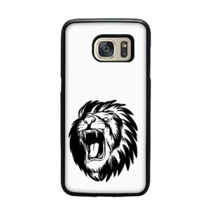 kepala singa ilustrasi hitam Casing HP