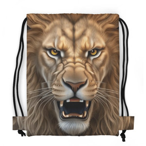 Tas Serut Fullprint Lion face - Singa alam liar 4