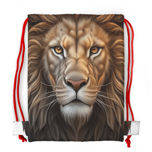 Tas Serut Fullprint Lion face - Singa alam liar 1