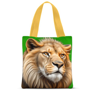 Tas Tote Fullprint Lion face - Singa alam liar 3