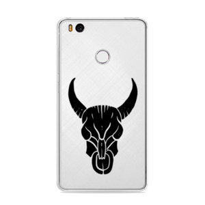 Banteng tato yang digambar tangan hitam Casing HP